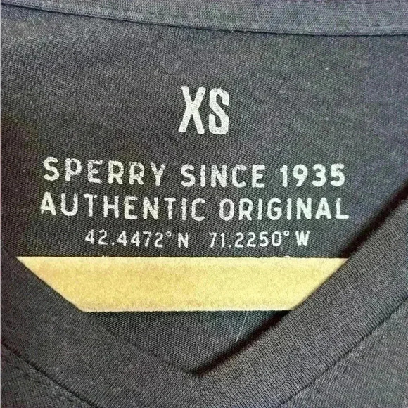 Sperry Women's V-Neck‎ T-Shirt Call in Sea Sick Blue Size XS - Picture 2 of 3